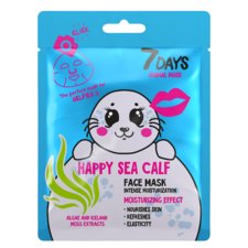 Chinese Sheet Face Mask Intense Moisturization 7DAYS Animal Mask Happy Sea Calf 28g